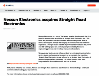 straightroadelectronics.com screenshot