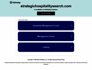 strategichospitalitysearch.com screenshot