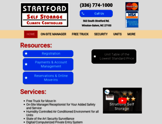 stratfordselfstorage.com screenshot