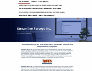 streamlinesurveys.com screenshot