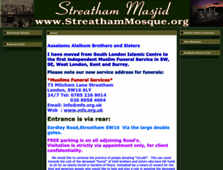 streathammosque.org screenshot