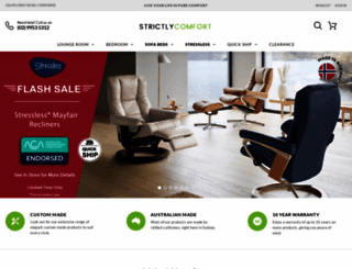 strictlycomfort.com.au screenshot