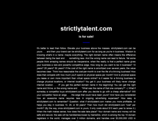 strictlytalent.com screenshot