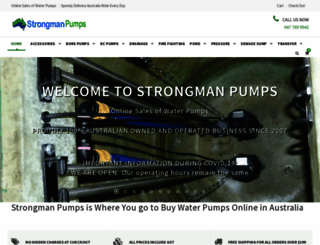 strongmanpumps.com.au screenshot