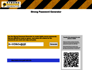 strongpasswordgenerator.org screenshot