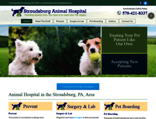 stroudsburganimalhospital.com screenshot