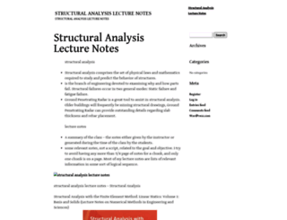 structuralanalysislecturenotesoruh.wordpress.com screenshot