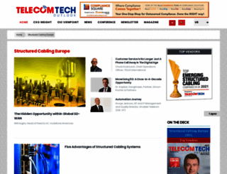 structured-cabling-europe.telecomtechoutlook.com screenshot