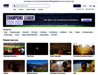 stubhub.co.za screenshot