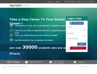 student.epracto.com screenshot