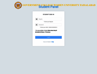 student.gcwuf.edu.pk screenshot