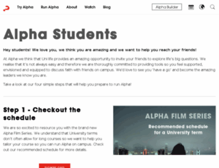 studentalpha.org screenshot