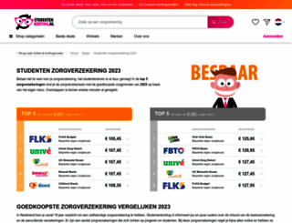 studentenverzekering.studentenkorting.nl screenshot