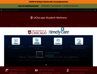 studenthealth.uchicago.edu screenshot