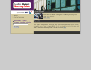 studenthousing.lon.ac.uk screenshot