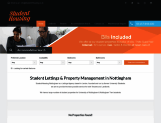 studenthousingnottingham.co.uk screenshot