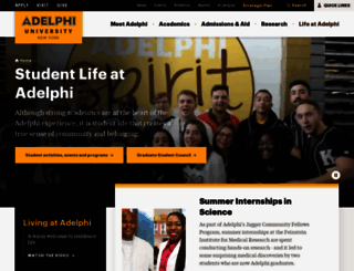 students.adelphi.edu screenshot