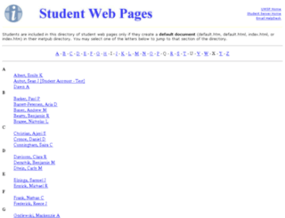 students.uwsp.edu screenshot