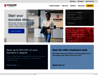 studentserver.strayer.edu screenshot