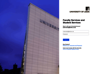 studentservices.leeds.ac.uk screenshot