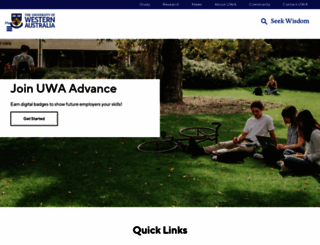 studentservices.uwa.edu.au screenshot