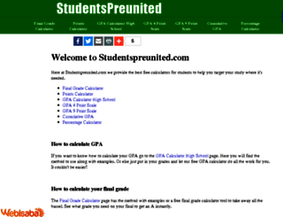 studentspreunited.com screenshot