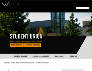 studentunion.nku.edu screenshot