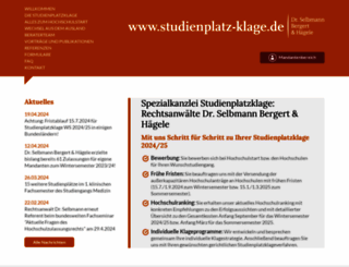 studienplatz-klage.de screenshot