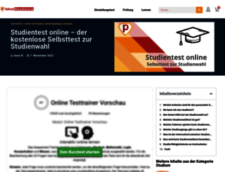 studienwahl.plakos.de screenshot