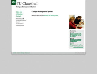 studierenplus.tu-clausthal.de screenshot