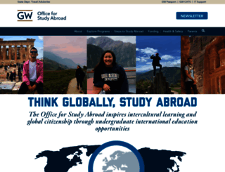 studyabroad.gwu.edu screenshot