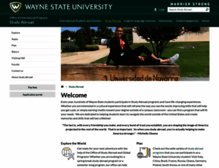 studyabroad.wayne.edu screenshot
