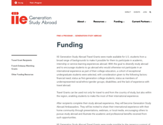 studyabroadfunding.org screenshot