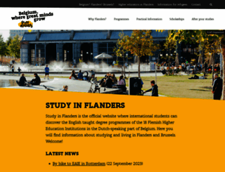 studyinflanders.be screenshot