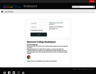 studyspace.stanmore.ac.uk screenshot