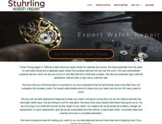 stuhrlingwatchrepair.com screenshot
