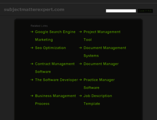 subjectmatterexpert.com screenshot