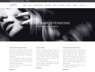 sublimehairextensions.co.uk screenshot