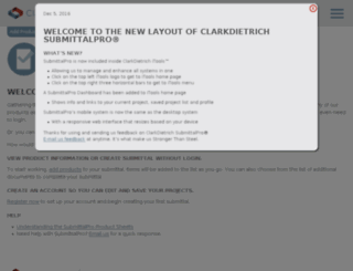 submittalpro.clarkdietrich.com screenshot