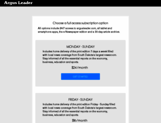 subscribe.argusleader.com screenshot
