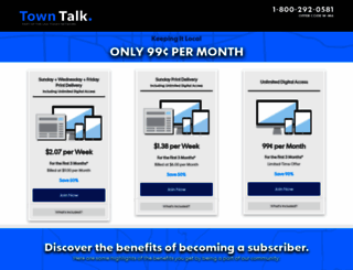 subscribe.thetowntalk.com screenshot
