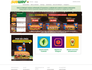 subwaycolombia.com screenshot