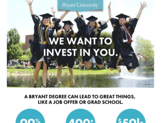 success.bryant.edu screenshot