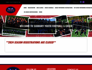 sudburyyouthfootballandcheer.com screenshot