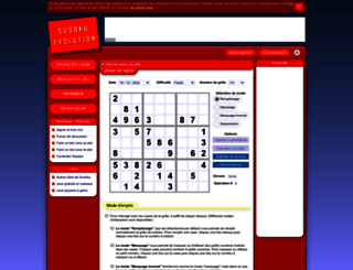 sudoku-evolution.com screenshot