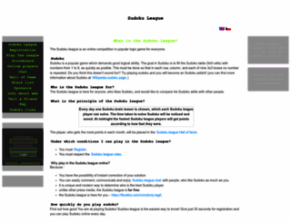 sudoku-league.com screenshot