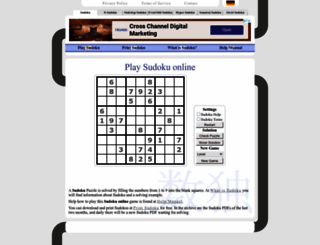 sudoku-space.com screenshot