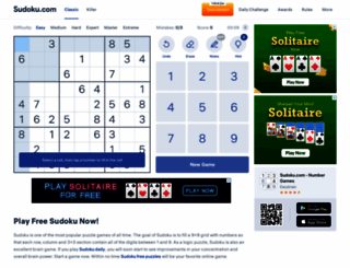 sudoku.com screenshot