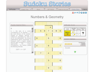 sudokustories.com screenshot