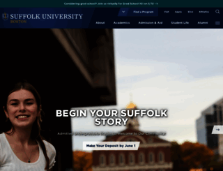 suffolk.edu screenshot